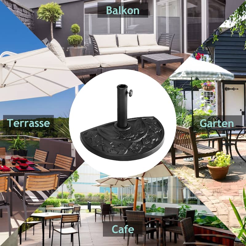 18" Round Umbrella Base Stand Heavy Duty Outdoor Stand