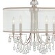 preview thumbnail 3 of 4, Hampton 5 Light Drum Shade Chrome Chandelier - 24'' W x 23'' H