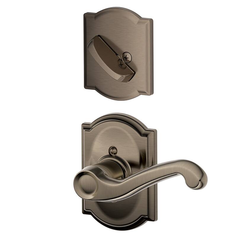 Schlage Flair Left Handed One-Sided Dummy Interior Pack with Camelot