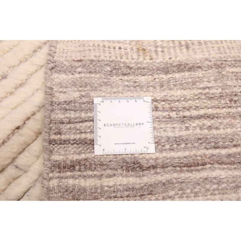 ECARPETGALLERY Hand-knotted Looma Cream Wool Rug - 8'1 x 10'0