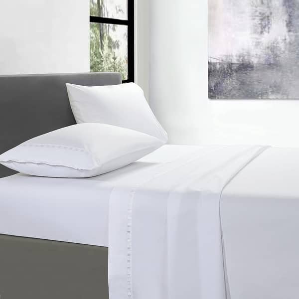 slide 2 of 9, Hotel Grand Tencel Cotton Blend Sheet Set White - Cal King