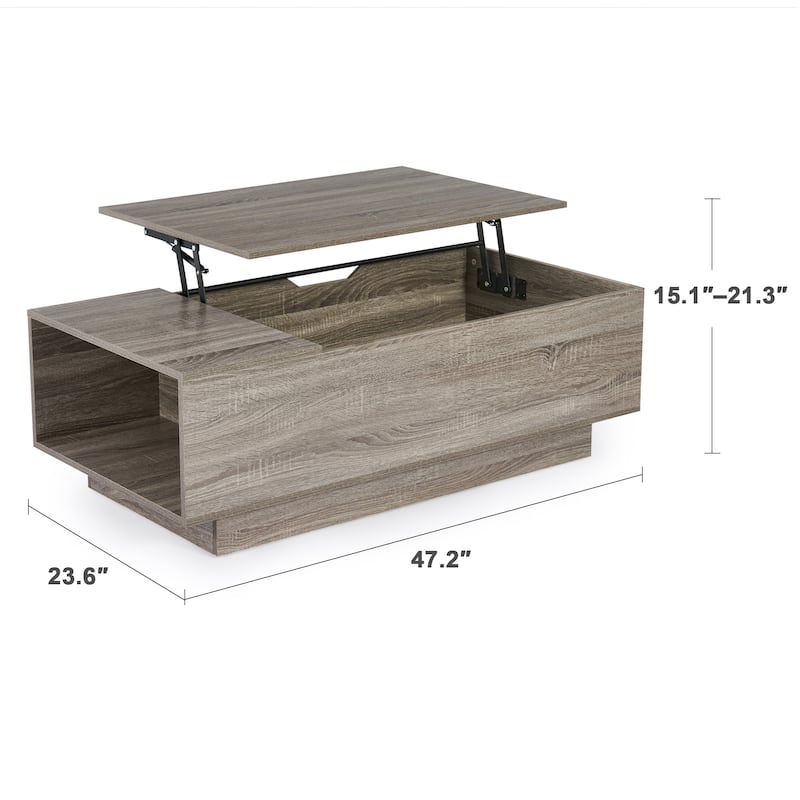 CO-Z Modern Lift Top Coffee Table with Storage