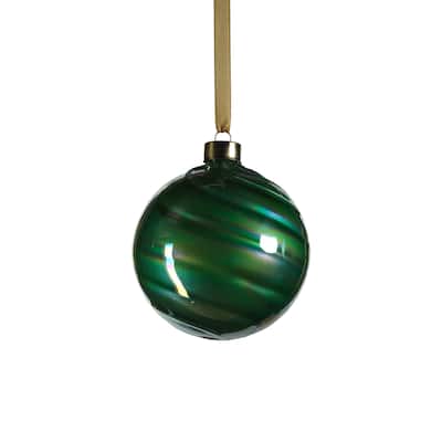 Pearl Luster 4" Glass Ball Ornaments, Set of 6