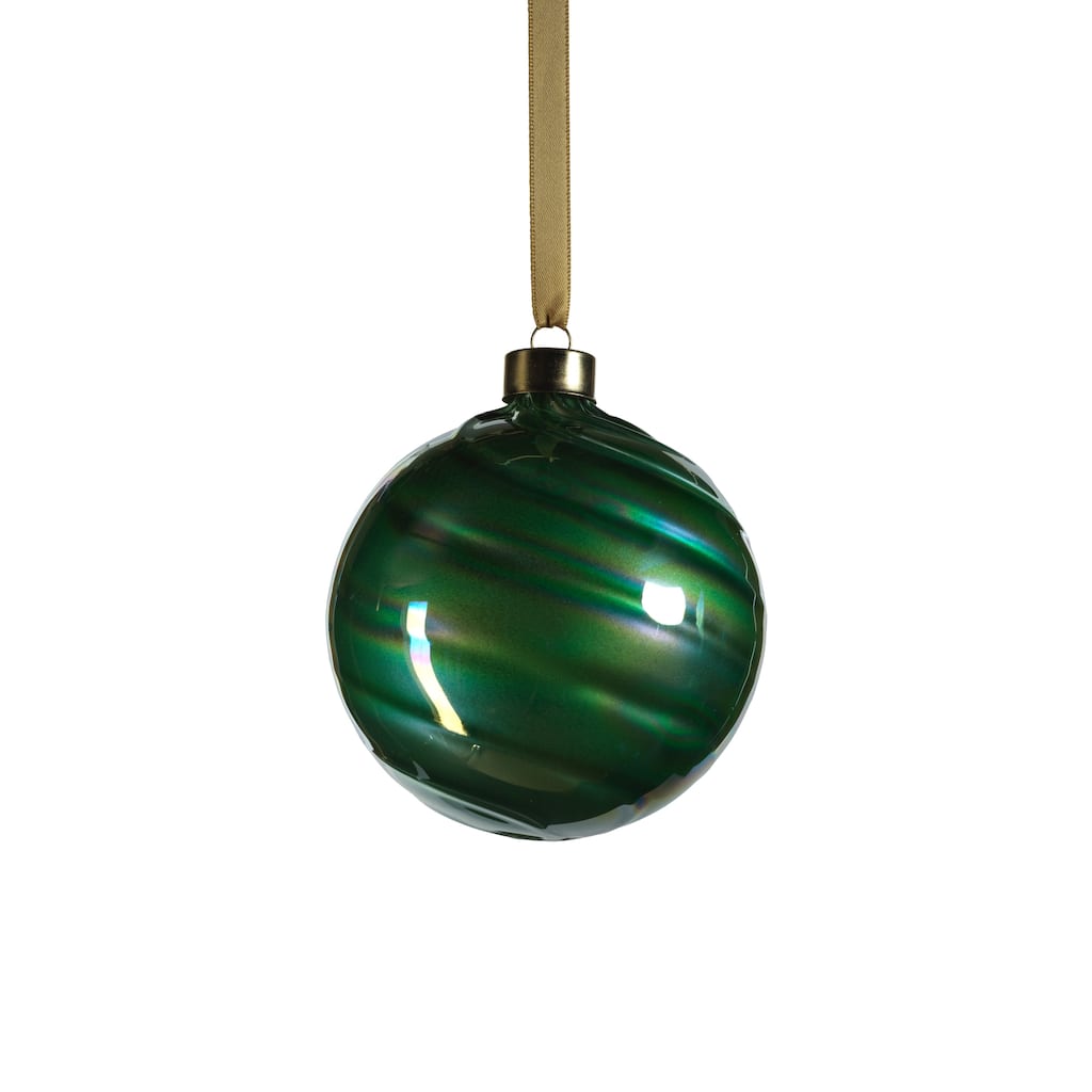 Pearl Luster 4" Glass Ball Ornaments, Set of 6