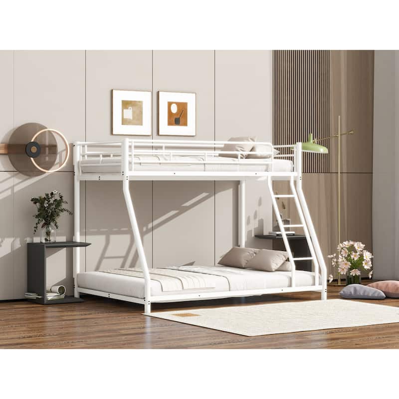 Heavy-Duty Metal Bunk Bed - Sturdy Metal Frame, Easy Assembly, Enhanced Safety for Kids/Adults