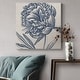 preview thumbnail 5 of 14, Indigo Floral on Linen II-Premium Gallery Wrapped Canvas