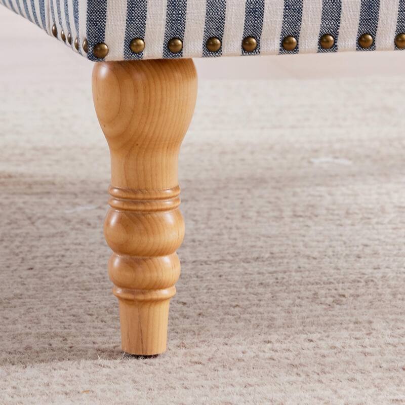 Upholstered Accent Sofa Linen Club Chair with Legs for Living Room