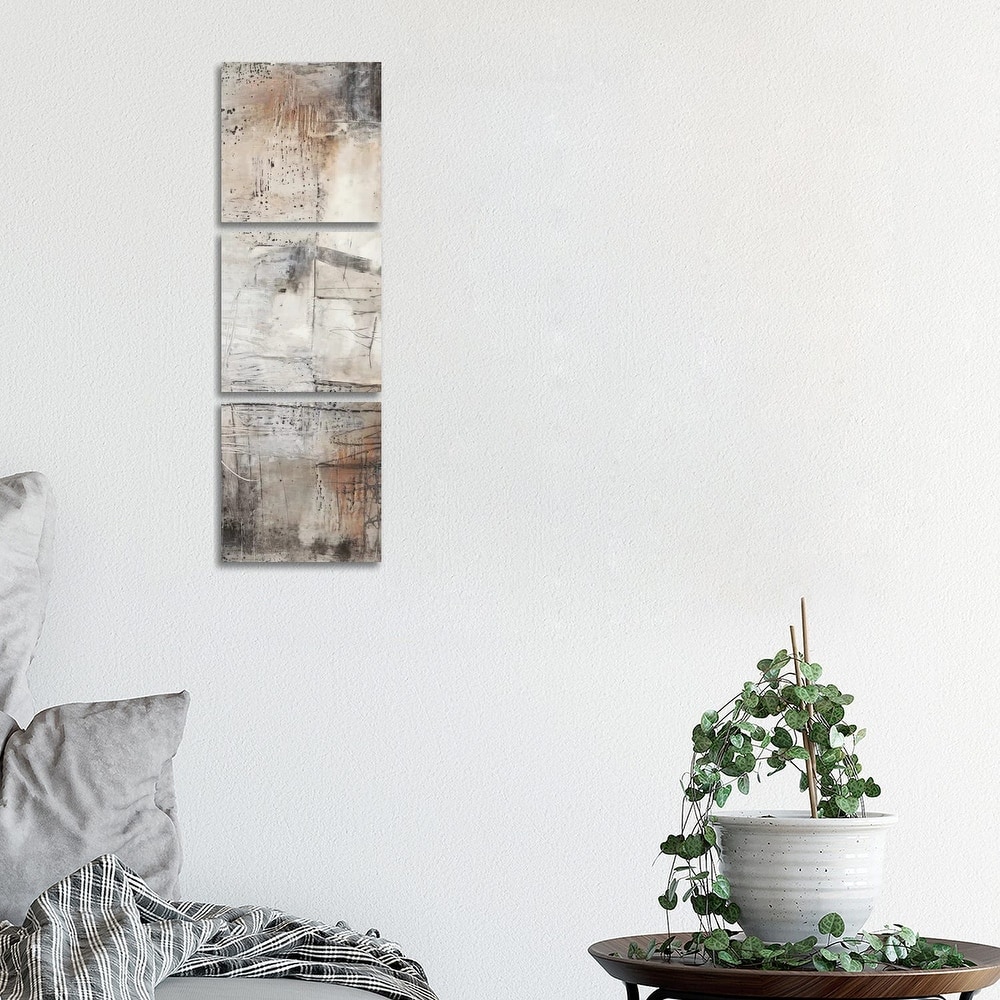 iCanvas "Black, White & Bronze I" by Jennifer Goldberger 3-Piece Canvas Wall Art Set