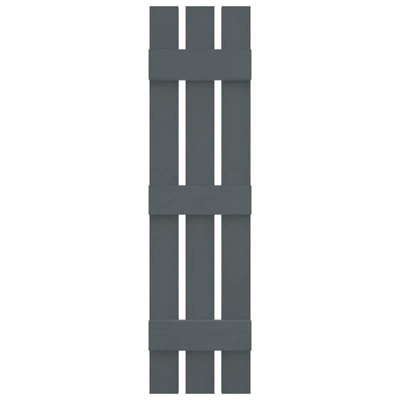 Builders Edge, Standard Three Board Spaced, Board-n-Batten Shutters, Includes Matching Installation Spikes (Per Pair)