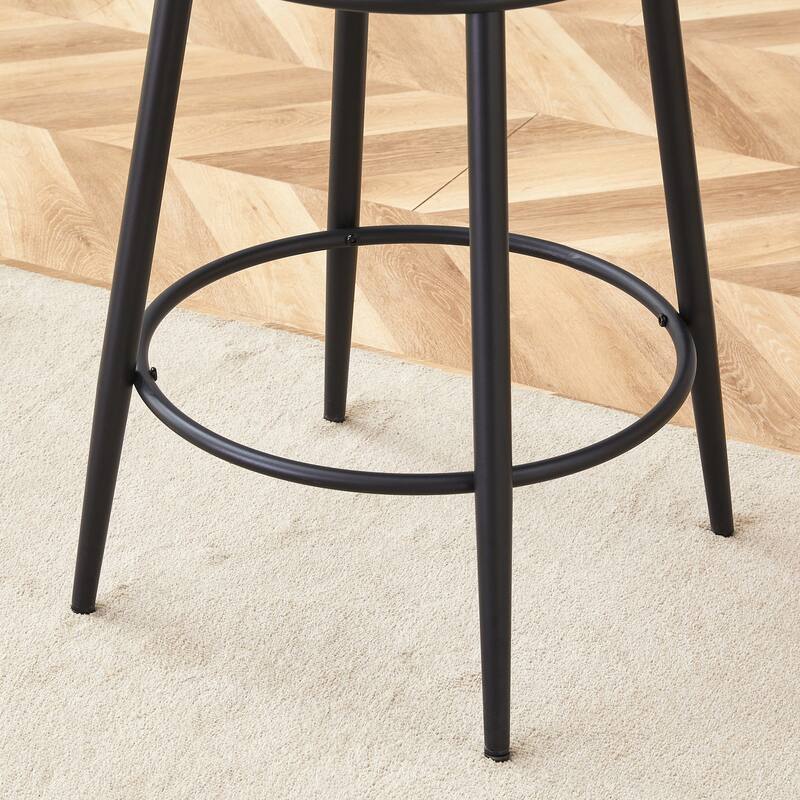 Roomfitters Ergonomic Bar Chairs with Breathable Cushions, High Legs 35.5'' Height, 2-Piece Set for Kitchen or Bar