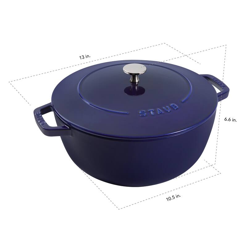 Staub Cast Iron Essential French Oven, Dutch Oven, 5-quart, serves 5-6, Made in France - 5-qt
