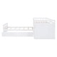 preview thumbnail 46 of 46, L-shaped Space-Saving Twin Loft and Twin Platform Bed with 7 Drawers and Full Guardrail,Loft and Platform Bed