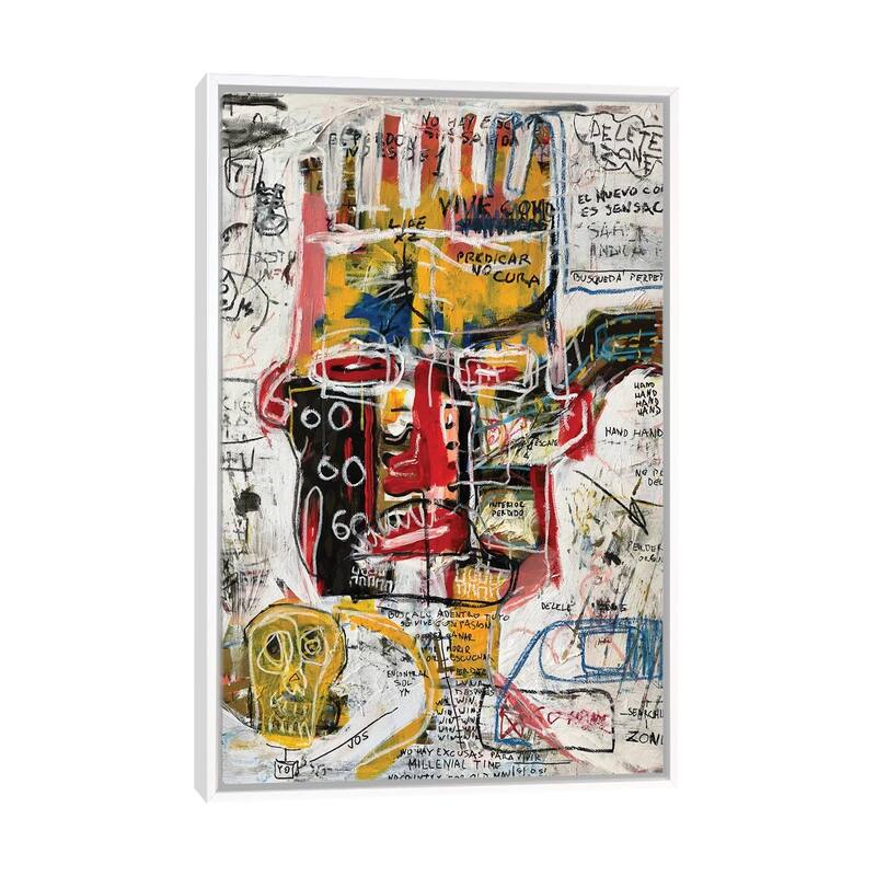 iCanvas "Delete Zone" by Diego Tirigall Framed Canvas Print - White - 48x32