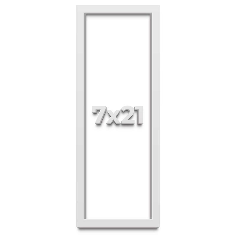 7x21 Shadow Box Frame White 1 Real Wood