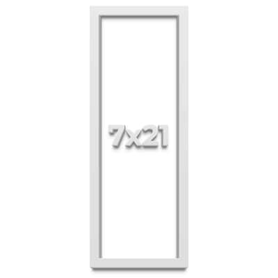 7x21 Shadow Box Frame White 1 Real Wood