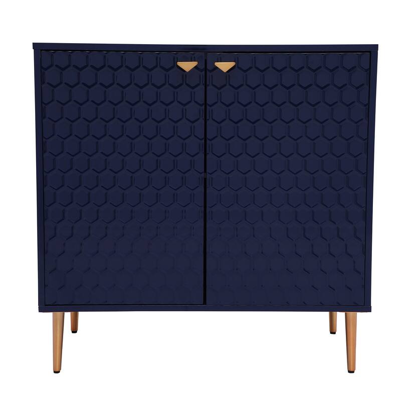 2 Door Blue Locker Accent Cabinet