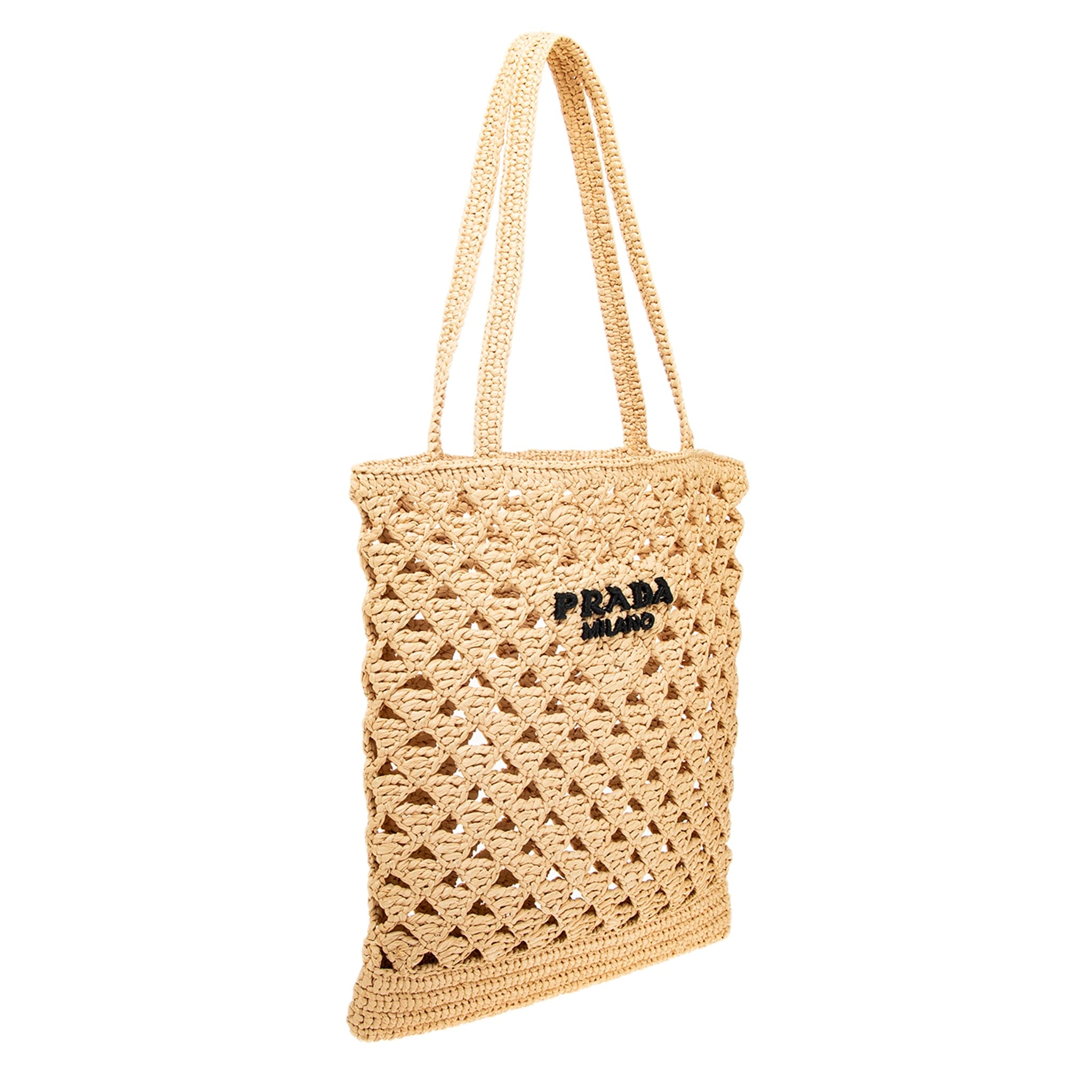 Prada Crochet Tote - Overstock - 43315769