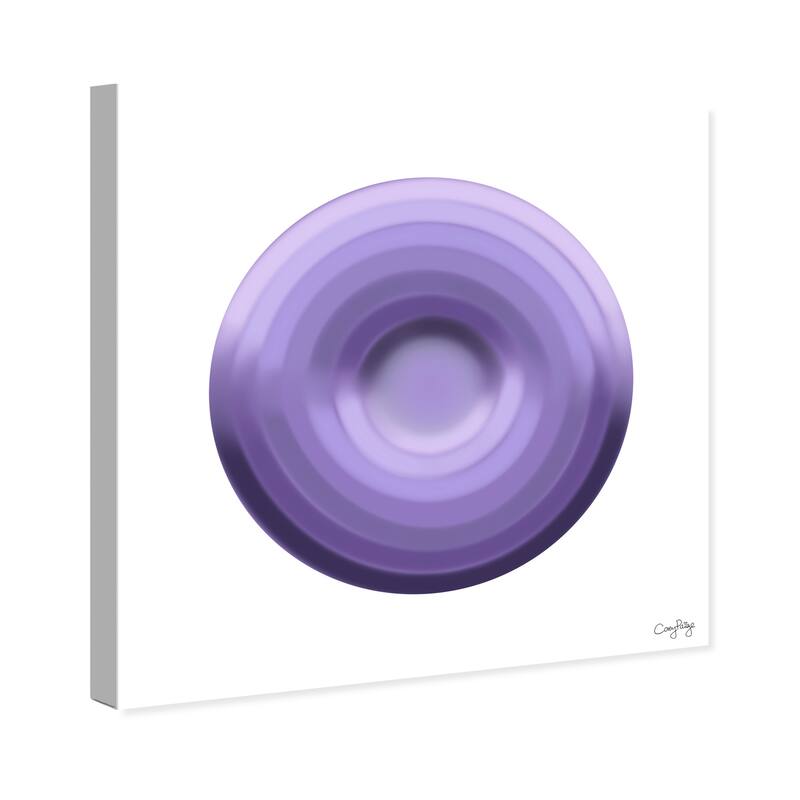 Wynwood Studio Abstract Corey Paige - Ombre Purple Circle Print Purple and Modern & Contemporary Wall Art Canvas Print