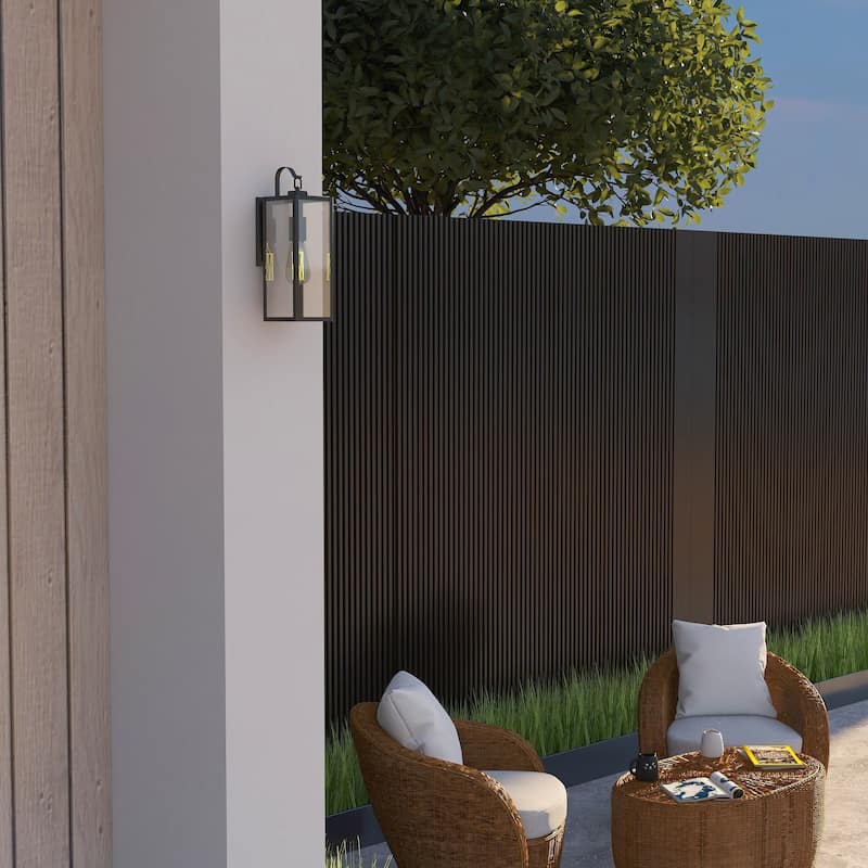 1- Light Outdoor Matte Black Wall Sconce Light