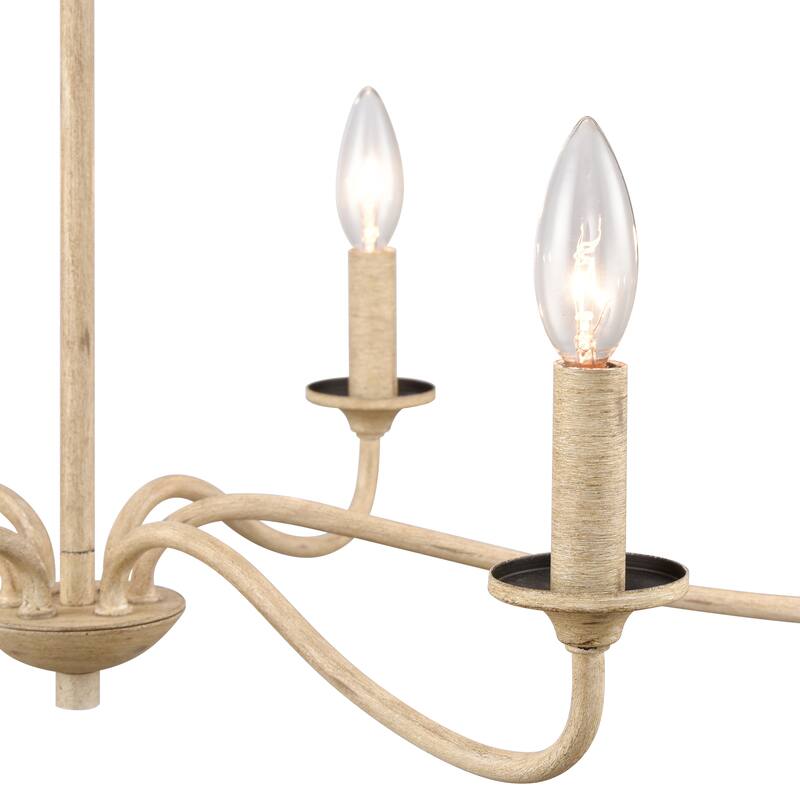 Elk Home Ellisville Antique Cream Finish 6 Light Chandelier