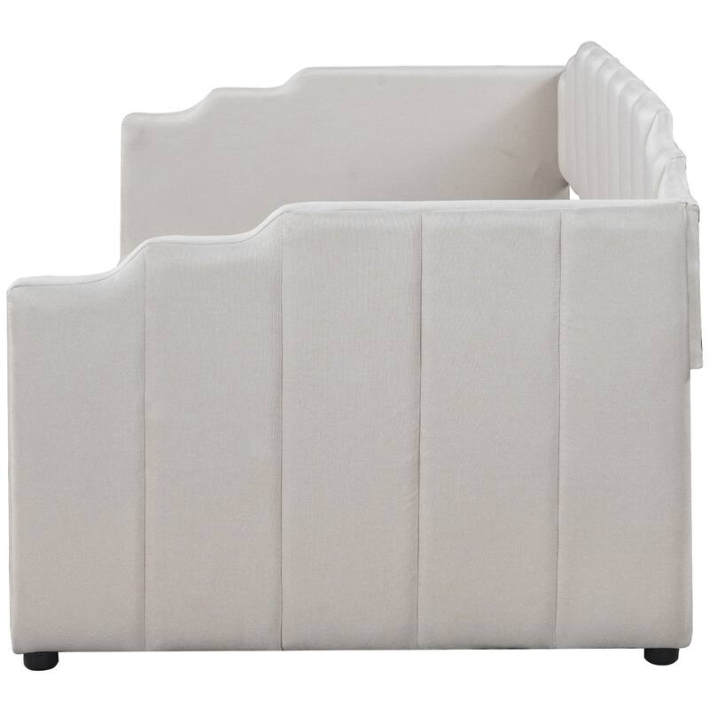 Modern Twin Size Upholstered Daybed with Underneath Storage