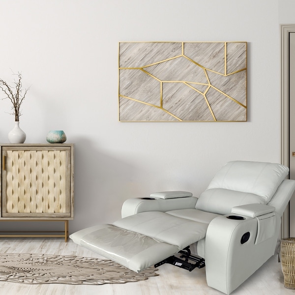Light gray leather on sale chair