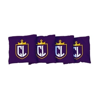 California Lutheran Kingsmen Purple Logo Design Cornhole Bags