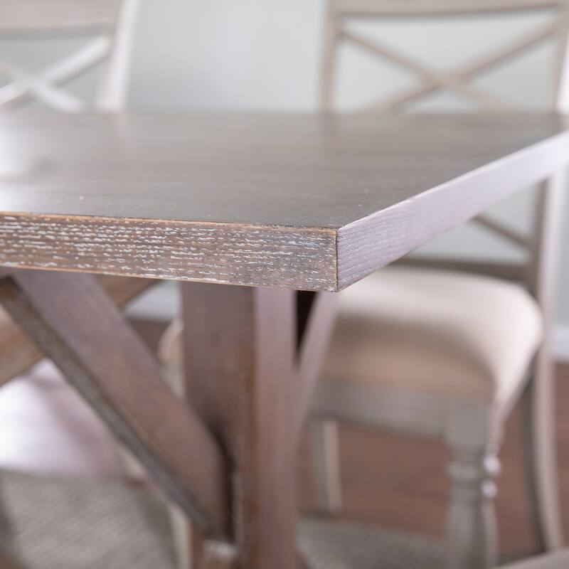 SEI Furniture Oriaga Farmhouse Trestle Dining Table