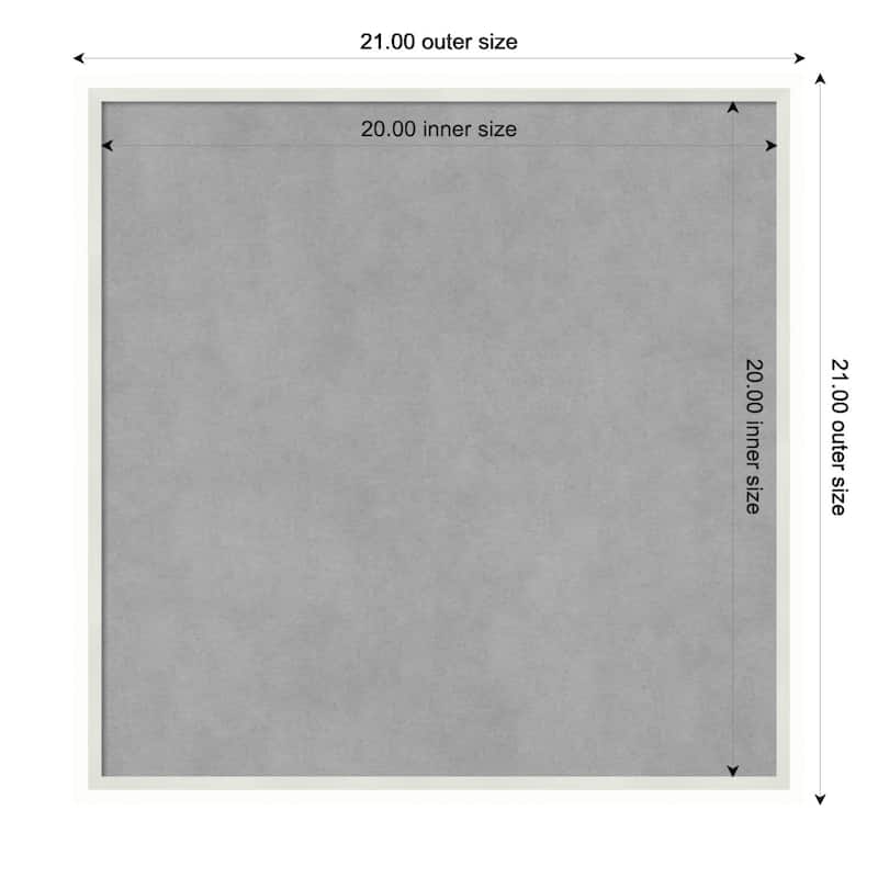 Amanti Art Lucie White Framed Magnetic Board - Board Size 20x20