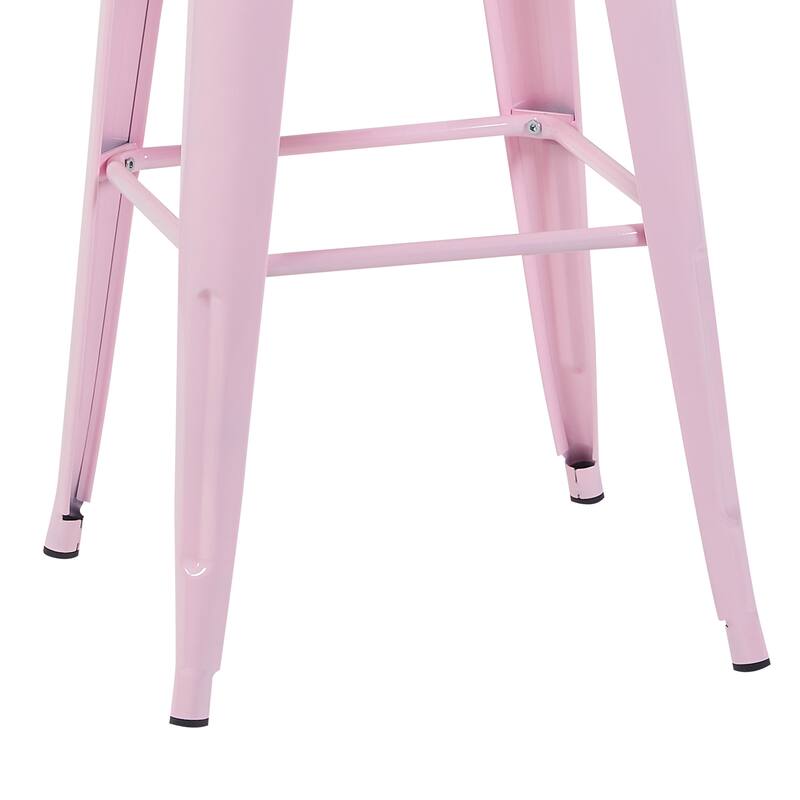 AC Pacific 30 Inch Industrial Stackable Metal BarStools Set of 4