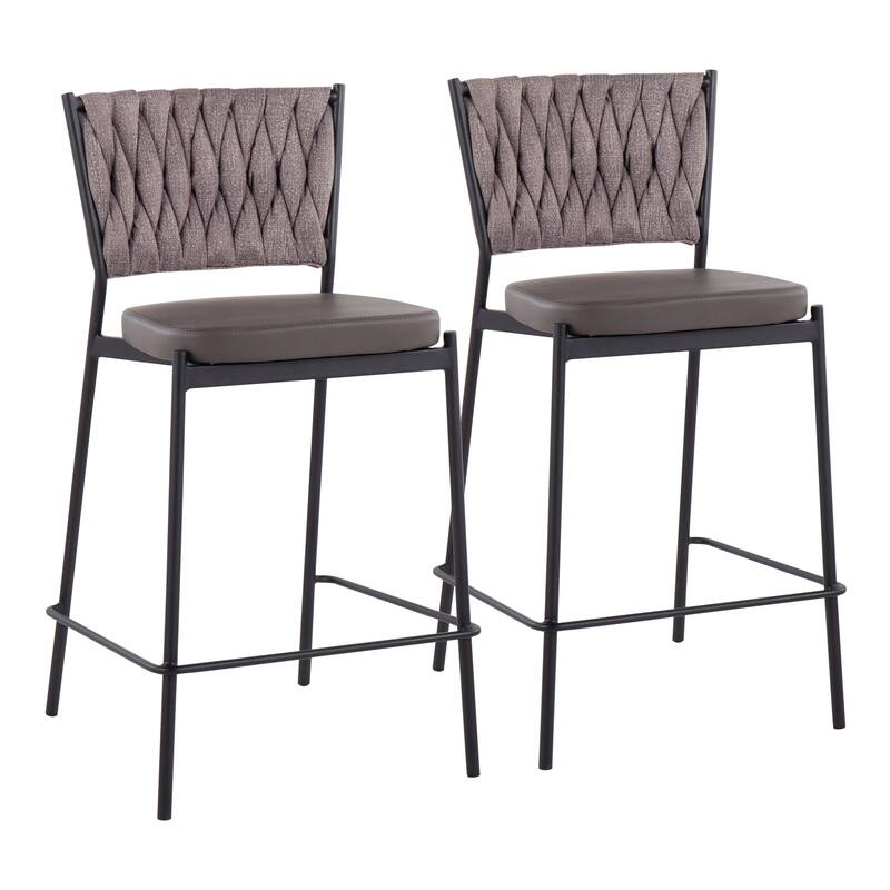Porch & Den Randolf Braided Counter Stool - Set of 2