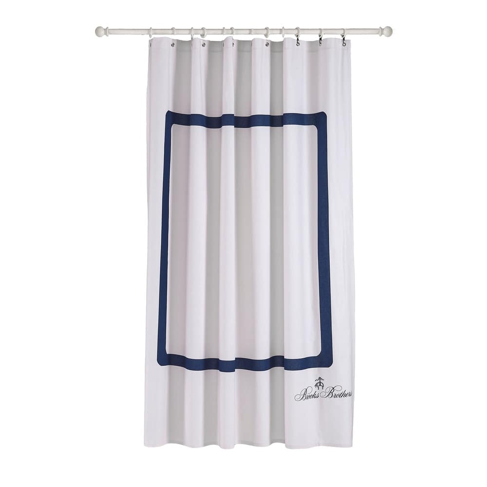 Brooks Brothers Contrast Frame Shower Curtain