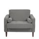 preview thumbnail 35 of 68, 2 Set Modern Wide Armchair Corduroy Accent Chairs
