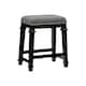 Mayfair Black and White Tweed Backless Counter Stool
