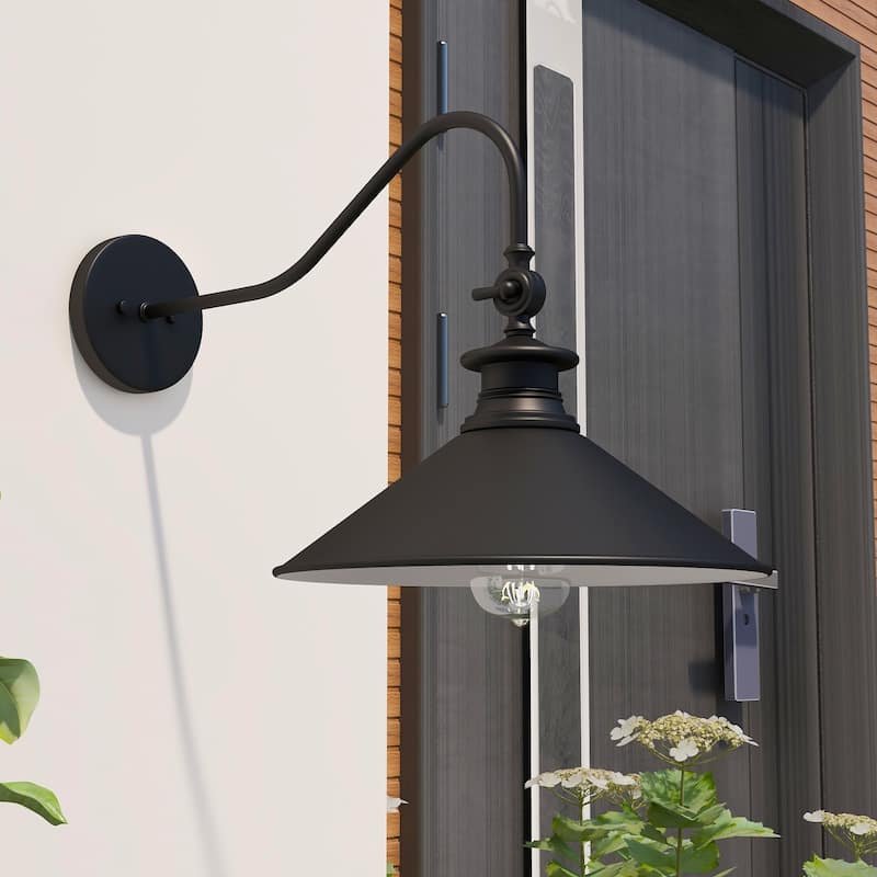 Black Barn Lights Outdoor Gooseneck Sconces Wall Lighting
