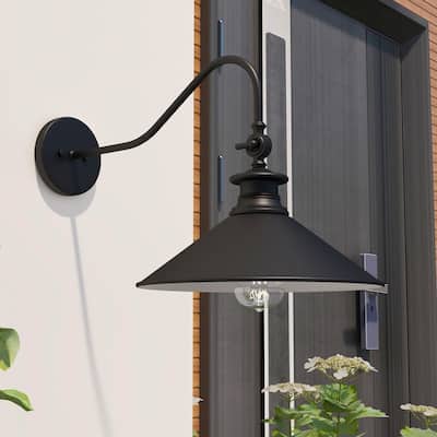 Black Barn Lights Outdoor Gooseneck Sconces Wall Lighting