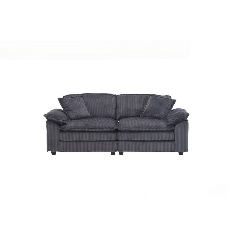 2-seats Sofa With 2 Back Pillows