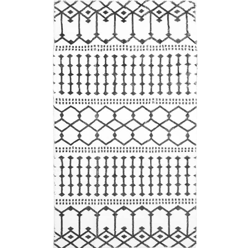 HomeRoots Tribal Modern, Contemporary Rectangle Area Rug - 8' X 10'