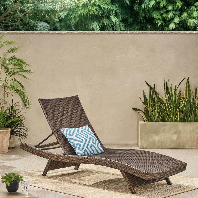 Roomfitters Outdoor Wicker Chaise Lounge Set, Adjustable Reclining Patio Loungers, Weather-Resistant Rattan