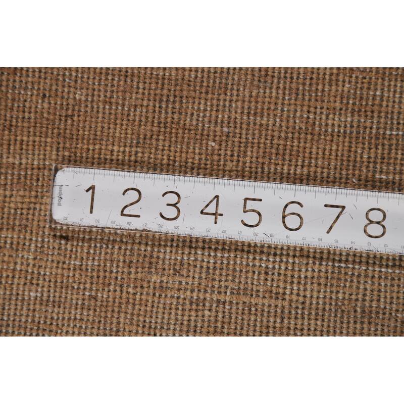 Light Brown Modern Gabbeh Oriental Area Rug Hand-Knotted Wool Carpet - 6'7" x 9'10"