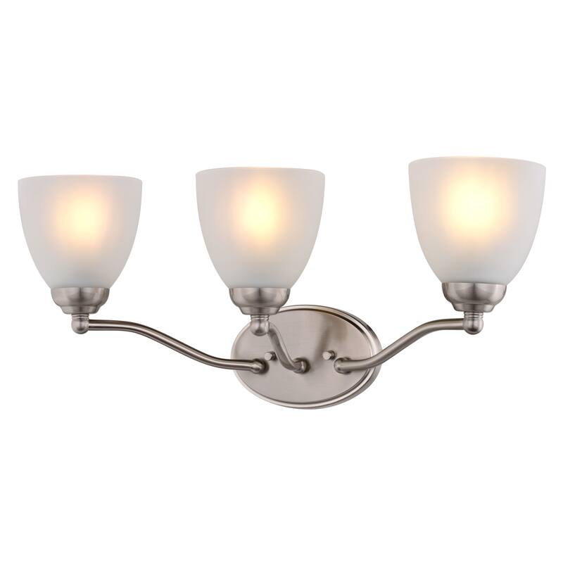 Bellwood Traditional Bathroom Vanity Wall Lighting Fixture, Glass Shade, Dimmable, LED Compatible, Over the Mirror Mount