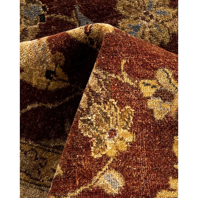Oushak One-of-a-Kind Handmade Area Rug, Red - 9' 1" x 9' 1"