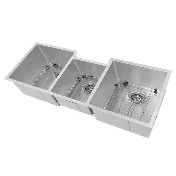 ZLINE Undermount Triple Bowl Sink in Stainless Steel with ...