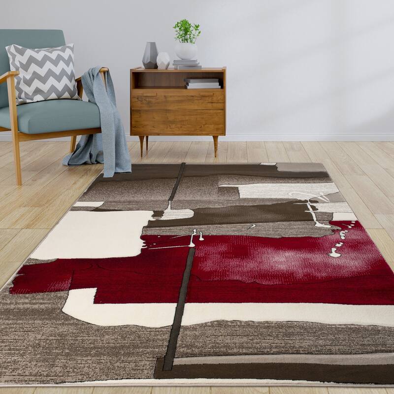 Rhodes Collection Abstract Area Rug