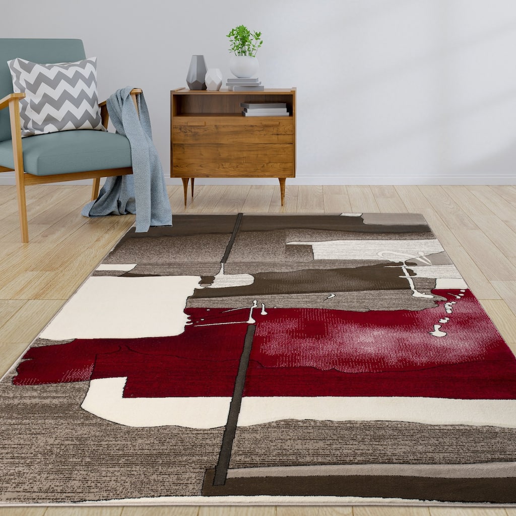Rhodes Collection Abstract Area Rug