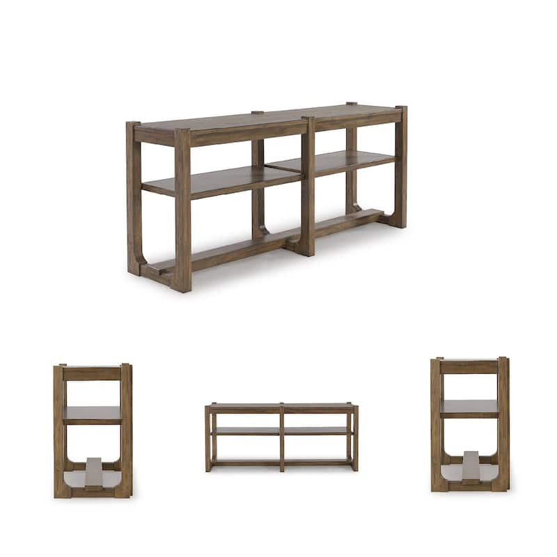 Signature Design by Ashley Cabalynn Brown Sofa Table - 65"W x 17"D x 28"H