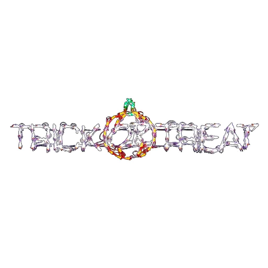 LED Lighted Trick or Treat with Pumpkin Outdoor Halloween Decoration - 52"