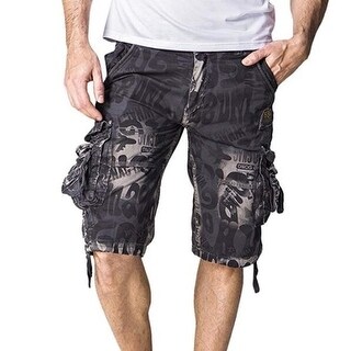 Men's Shorts Beach Straight Camouflage Multi-pocket Casual Pants Summer Loose D