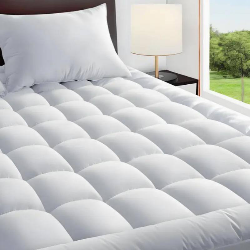 450gsm Filled Cotton Mattress Topper Cooling Breathable,Waterproof Mattress Pad