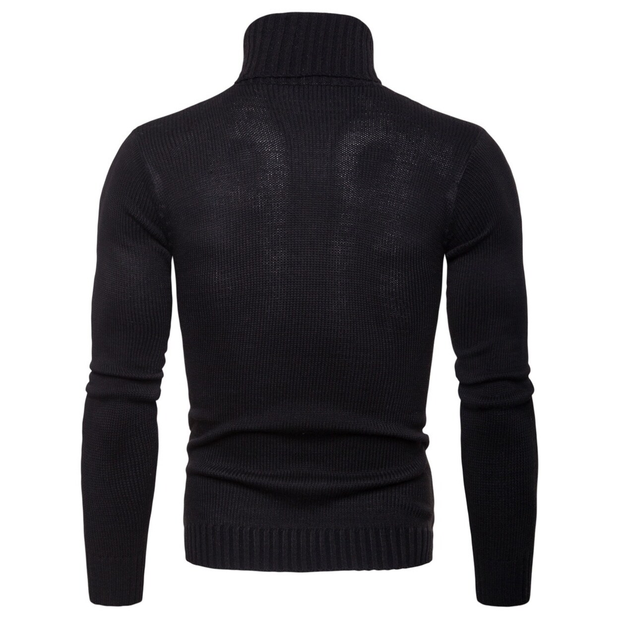 mens turtleneck sweater black